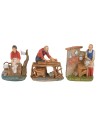 Set 6 artigiani 10 cm per presepe presepe, altezza, base, sono