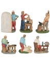 Set 6 statuine a lavoro 10 cm per presepe lavoro, presepe