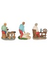 Set 6 statuine a lavoro 10 cm per presepe lavoro, presepe