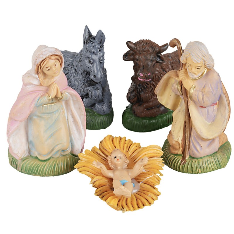 Natività 5 soggetti serie 8 cm statue moranduzzo, statue landi