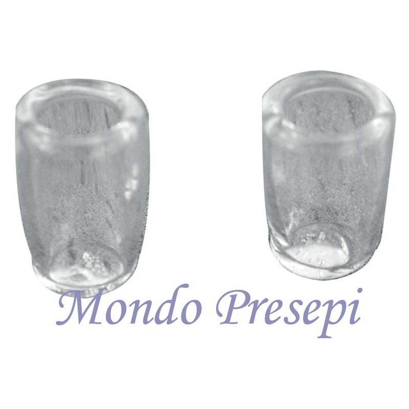 Juego de 2 Vasos de vidrio mm 5x8 Mundo Pesebres