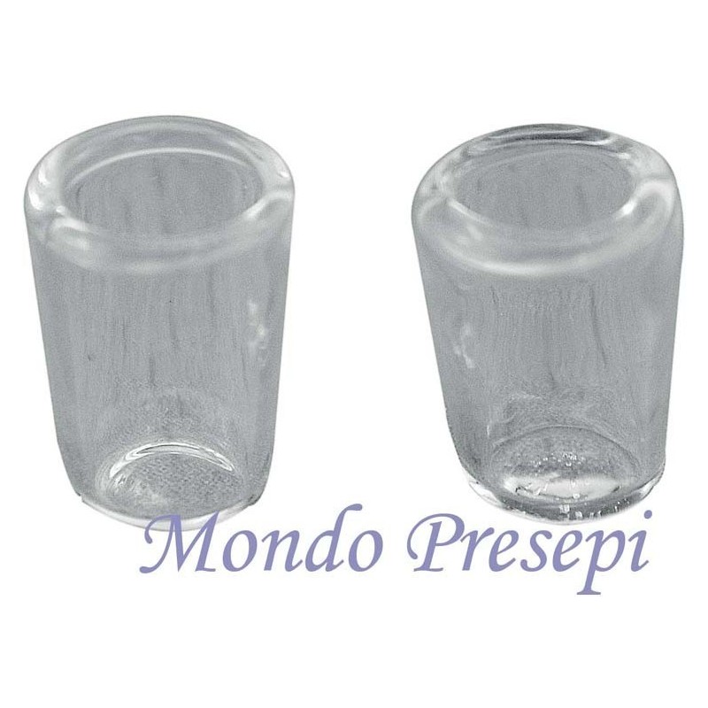 Set de 2 vasos de vidrio mm 8x10 Mundo Belenes