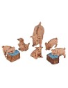 Pig family 12.5x3.5 cm base, height, family, excluded, cribs