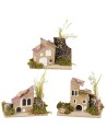 Serie di case in lontananza cm 14x9x15 h per presepe Mondo