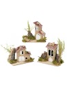 Serie di case in lontananza cm 14x9x15 h per presepe Mondo