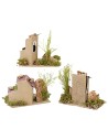 Serie di case in lontananza cm 14x9x15 h per presepe Mondo