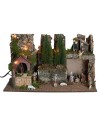 copy of Presepe illuminato con cascata funzionante cm 60x35x33h