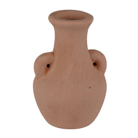 Anfora con manici in terracotta h 7,8 cm per presepe Mondo