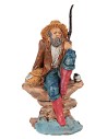 Statuina pescatore serie 13 cm per presepe Mondo Presepi