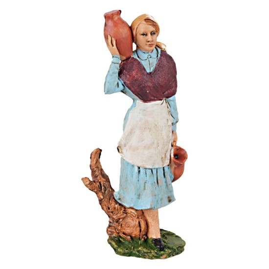 Statuina donna con anfore serie 13 cm per presepe Mondo Presepi