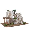 Villaggio arabo con scalinata e portico cm 24x41x20,5 h