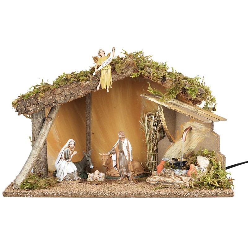 Nativity set with working fountain cm