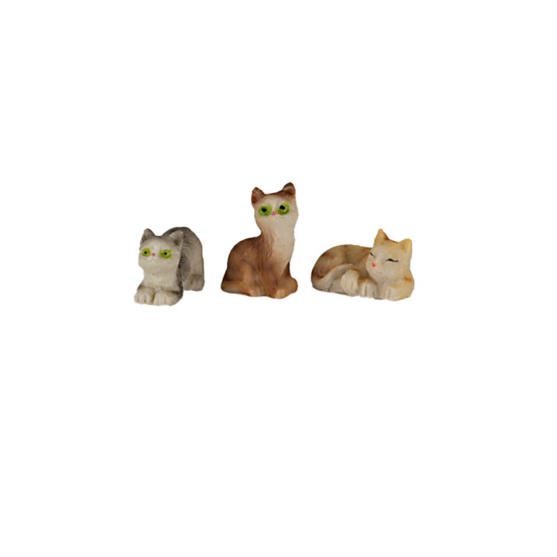 Set tre gatti assortiti per presepe Mondo Presepi