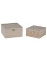 Set of two wooden boxes