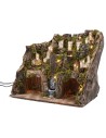 Presepe con luci e fontana funzionante cm 33x18x24 h per