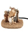 Boy with sheep 12 cm with double movement for Mondo nativity scene