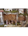 Presepe con luci e fontana funzionante completo di statuine cm