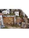 Presepe con luci e fontana funzionante cm 62x50x45 h per