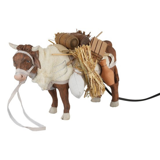 Ox in motion 24 cm for nativity scene Mondo Presepi