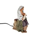 Donna che allatta in movimento serie 30 cm per presepe Mondo