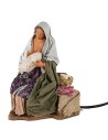 Donna che allatta in movimento serie 30 cm per presepe Mondo