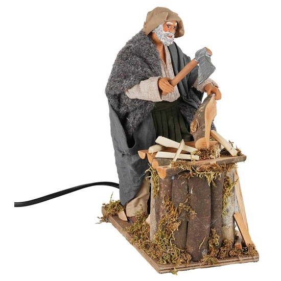 "Woodcutter in motion 24 cm for nativity scene Mondo Presepi"