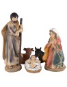 Conjunto de 11 figuras Natividad, Reyes Magos, ángel y pastor