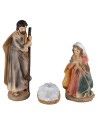 Conjunto de 11 figuras Natividad, Reyes Magos, ángel y pastor