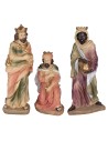 Conjunto de 11 figuras Natividad, Reyes Magos, ángel y pastor