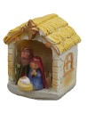 Natività naïf illuminata con led cm 5x4,5x8 h per presepe Mondo