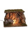 Gruta iluminada de 39x27x25 cm para belén Mondo Presepi