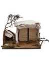 Tenda Araba illuminata con fuoco funzionante cm 30x22x25 h per