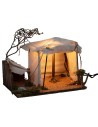 Illuminated Arab tent with working fire cm 30x22x25 h