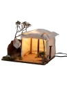 Illuminated Arab tent with working fire cm 30x22x25 h