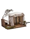 Illuminated Arab tent with working fire cm 30x22x25 h