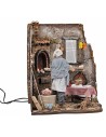 "Baker with fire 12 cm in motion and fire for Mondo nativity scene"