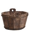 Resin tub with wood effect cm 8.5x6x6 h.