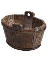 Resin tub with wood effect cm 8.5x6x6 h.