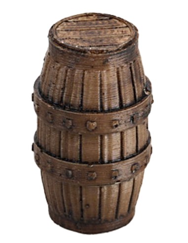 Medieval barrel in resin with wood effect 4 cm