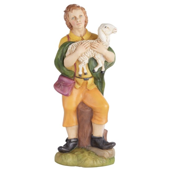 Shepherd with lamb 53 cm Euromarchi for outdoor use