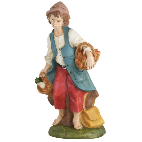 Boy with baskets 53 cm Euromarchi for outdoor use