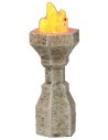 Braciere grande 6,8 cm con led arancio tremolante 12 Volt per