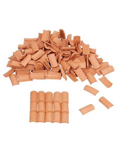 Coppi 20x10 mm in terracotta in busta da 150 pz per presepe