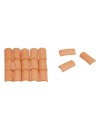 Coppi 20x10 mm in terracotta in busta da 150 pz per presepe