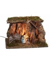 Grotta illuminata cm 39x27x25h per presepe Mondo Presepi