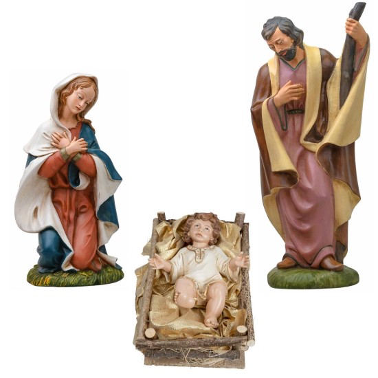 Set Natività 3 pezzi 53 cm Euromarchi da esterno per presepe