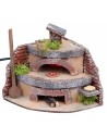 Forno per fornaio con luce effetto fuoco cm 12x11x12,5 h per