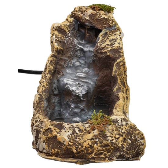 Cascata nella roccia funzionante cm 12x25x13,5 h per presepe | Mondo Presepi