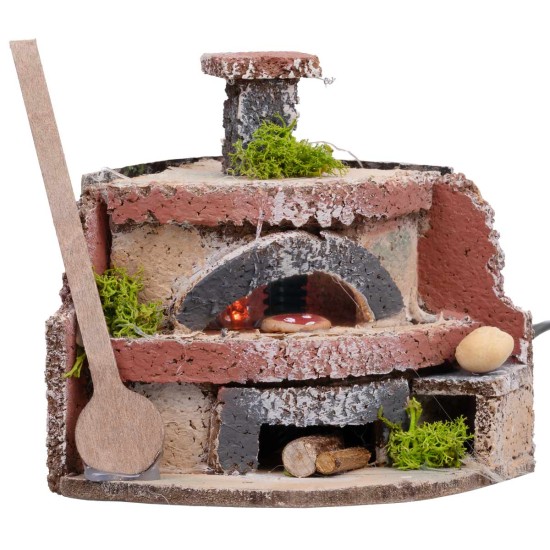 copy of Forno per fornaio con luce effetto fuoco cm 12x11x12,5 h