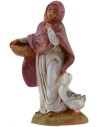 Donna con oca 12 cm Fontanini per presepe Mondo Presepi